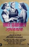 Drei Mädchen spinnen